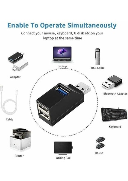 4422 USB Hub 3 Port 2.0 3.0 Çoklayıcı Switch fiyatları