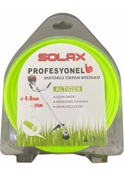 Solax Altıgen Tırpan Misinası 4 mm 28 Metre