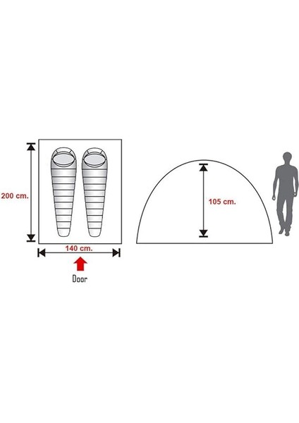 Tripçadır Unisex, Yeşil, 2 Kişilk fiyatları