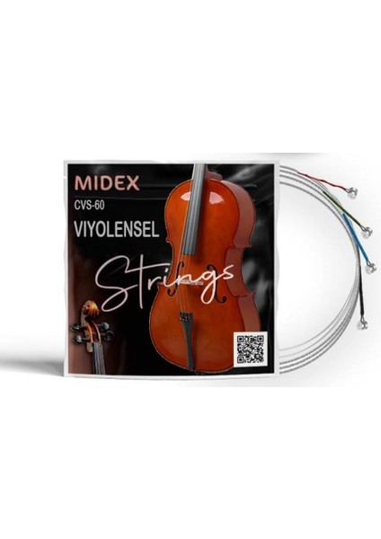 Cvs-60 Kaliteli Çello Teli 1 Takım Set