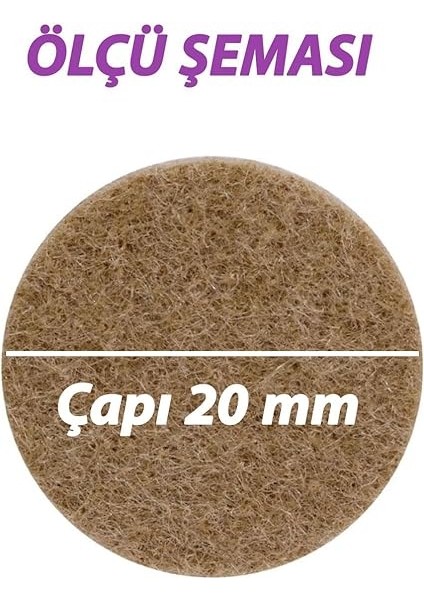 50'li Paket Yapışkanlı Yuvarlak Keçe 20 mm Masa Sandalye Parke Zemin Ayak Koruyucu Kaydırmaz Keçesi modelleri