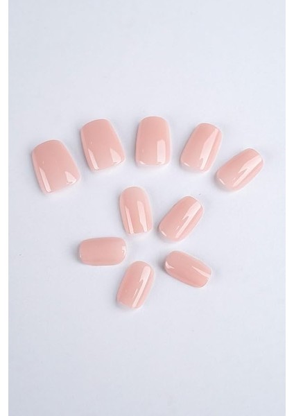 Beauty Takma Tırnak Seti &amp; Zararsız Yapıştırıcı Küt Pembe fiyatları