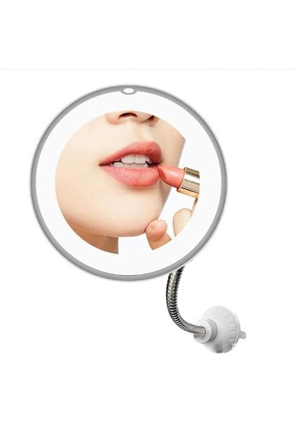 10X Zoom Büyüteç LED Işıklı Esnek Makyaj Kişisel Bakım Aynası - Güçlü Vantuzlu Kavrama - 360 Flex Bağlantı fırsatları