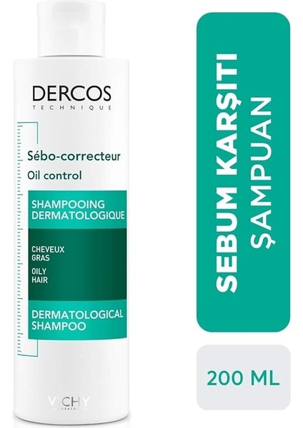 Yağlı Saçlar Için Dercos Şampuanı - 200 ml