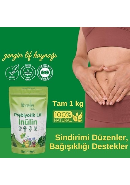 Inülin Prebiyotik Lif Hindibağ 1 kg Ambalaj 1 Paket indirimleri