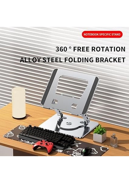 ZR-104 360 Derece Dönen Tabanlı Katlanabilir Taşınabilir Laptop Standı indirimleri