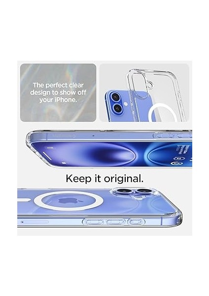 iPhone 16 Plus Ince Magsafe Kılıf Ultra Hybrid Sararma Karşıtı Duraclear™ Hava Kanalı Teknolojisi™ Askeri Sınıf Koruma Magfit White Şeffaf Kapak - ACS08075 fırsatları