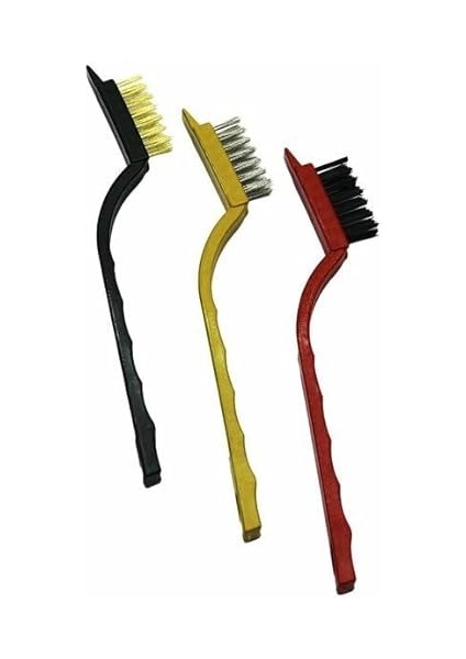 Parça Mini Tel Fırça Seti Prinç - Çelik - Naylon Fırça (5122)
