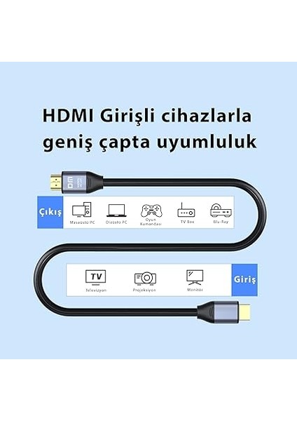 HI003 4K 60Hz HDMI 2.0 Görüntü ve Ses Aktarım Kablosu 3 Metre indirimleri