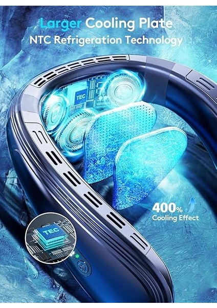 Boyun Klima Taşınabilir, Soğuk Havayı Üfleyen, 360° Yukarı-Aşağı Hava Akımı Boyun Fanları, Tüm Vücut Için 6000MAH Soğutma Boyun Fanı, Dış Mekan/ofis/seyahat Için Giyilebilir Fan fiyatları