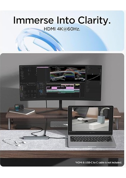 Arcdock 85W Güç Adaptörü 9in1 Usb-C Multi Hub / Çoklayıcı 9 Port / 4K 60hz / Ethernet 1gbps / MacBook PD2306 Space Gray - ACA06388 fırsatları