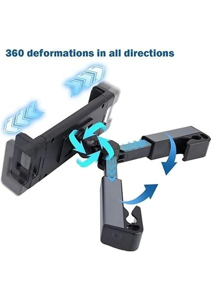 Araç Koltuk Arkası Tablet Tutucu, Telefon Tutucu, Tablet/telefon Tutucu, 360° iPad Pro 12.9 Mini Air, Galaxy Tab A A7 S7, Switch, Surface, 4,7-12,9 Inch ile Uyumlu modelleri