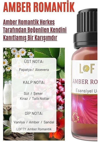Amber Romantik Uçucu Yağ Buhurdanlık Esansı Oda Kokusu Esansiyel Yağ Buhur Yağı 10ML modelleri