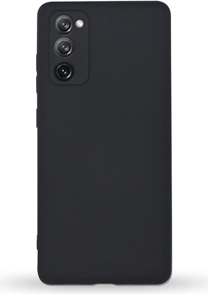 Iletişim Samsung Galaxy S20 Fe ile Uyumlu Kapak Kamera Korumalı Içi Kadife Lansman Silikon Kılıf - Siyah