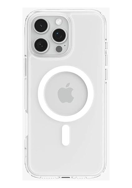 iPhone 16 Pro Max Ince Magsafe Kılıf Crystal Hybrid Sararma Karşıtı Duraclear™ Hava Kanalı Teknolojisi™ Askeri Sınıf Koruma Magfit White Şeffaf Kapak - ACS08032