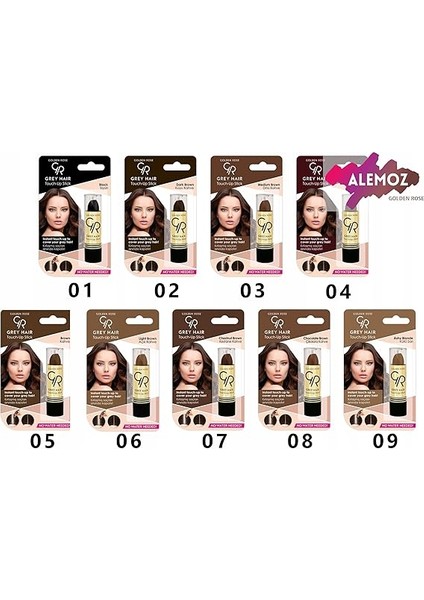Rose Grey Hair Touch-Up Stick (Chocolate, Kahverengi No:08) modelleri