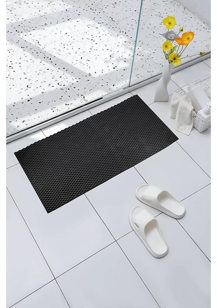 Mark Premium Serisi Banyo - Küvet Içi Kaydırmaz Vantuzlu Hasır Desenli Diktördgen Paspas 68,5 x 35,5 Cm, Siyah fiyatları