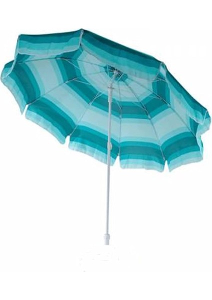 Dekoratif 2 .10 Metre Gölgelik Balkon Bahçe Teras Piknik Şık Şemsiye Turkuaz