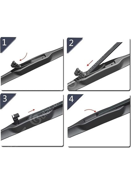 Hibrit Ön Silecek Takımı Toyota Yaris 2012-2020 ile Uyumlu modelleri