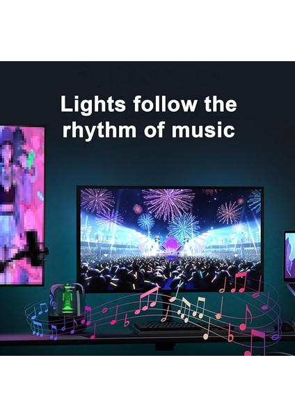 Phantom Ambiyans Ekranı LED Işık Çubuğu Müzik Ritmi Dinamik Işık Senkronizasyonu Yazılımla Kontrol Edilebilir Renk Dinamik Mod Müzik Modu Işık Şeridi (24INCH) modelleri