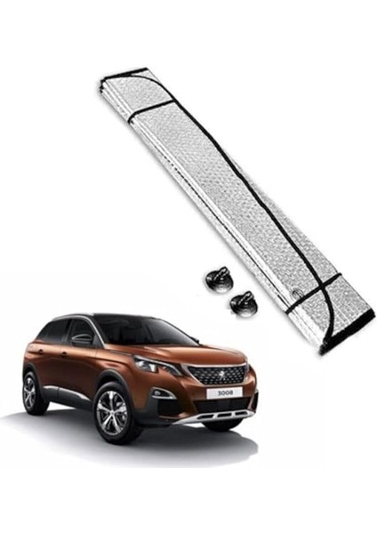 Katlanabilir Dışı Metalize Arası Balonlu Ön Cam Oto Araba Güneşliği Güneşlik 150X70CM