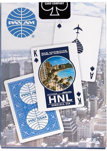 Pan Am Airlines Oyun Kartları, Teneke Seyahat Kutusunda 2 Deste – Klasik Pan Am Tasarımı modelleri