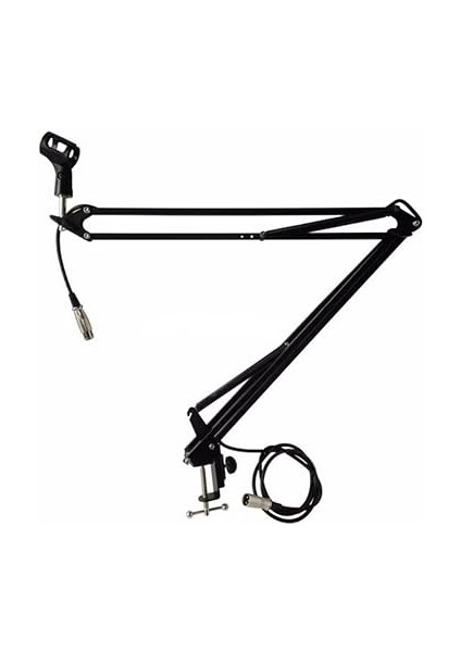 Mavi Yeti Hyperx Quadcast Solocast Kartopu Fifine Shure SM7B ve Diğer Mikrofonlar Için Boom Kol Mikrofon Standı Orta, Siyah fiyatları