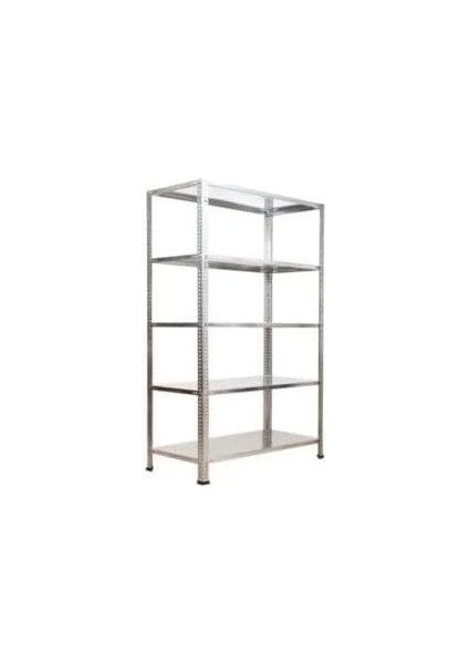 5 Katlı Galvaniz Çelik Raf Arşiv Rafı Depo Rafı Kiler Rafı 31X60X200