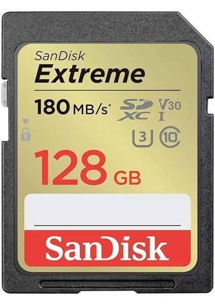 Extreme Sdxc Uhs-I Hafıza Kartı 128 GB (V30, 180 Mb/s Aktarım, U3, 4K UHD Videolar, Sandisk Quickflow Teknolojisi, Su Geçirmez, Darbeye Dayanıklı, Isıya Dayanıklı) fiyatları