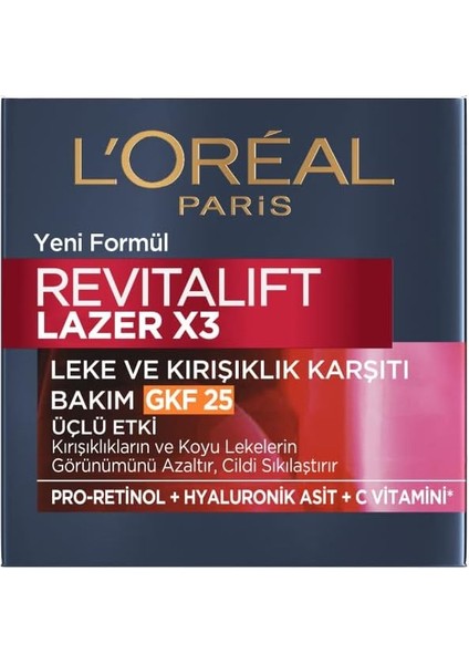 Paris Revitalift Lazer X3 Leke ve Kırışıklık Karşıtı Bakım GKF25 (50 Ml)