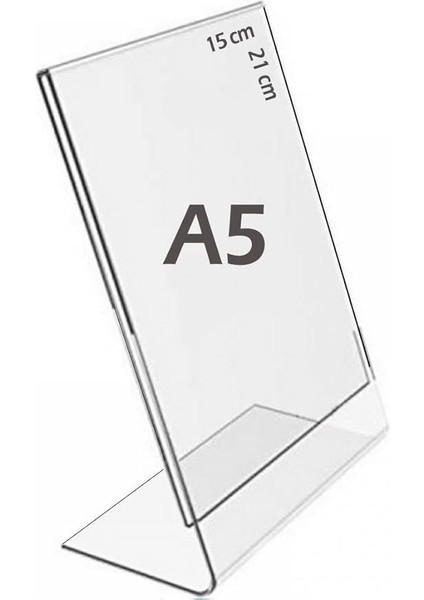 L-Tipi Dikey Şeffaf Föylük Menü Fiyatlık Broşür Etiket Fotoğraflık Albüm Stand Sehpa