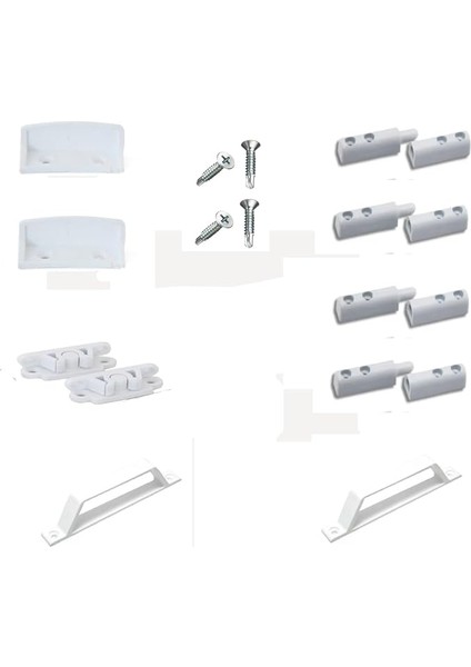 Montaj Seti (2 Adet Tutamak, 2 Adet Çıt Çıt, 4 Adet Menteşe, 2 Adet Kol) 10 Parça