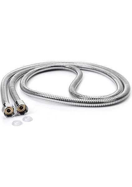 Universal Eko B Kalite Duş Hortumu Krom Duş Spirali 150 cm - Tüm Duş Başlıkları ILE%100 Uyumlu Orjinal G1/2 Kolay Montaj modelleri