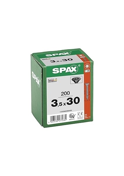 Evrensel Vida, Havşa Başlı, Siyah, T-Star Plus, Tamamen Dişli (3,5 x 30 mm 200 Adet) fiyatları