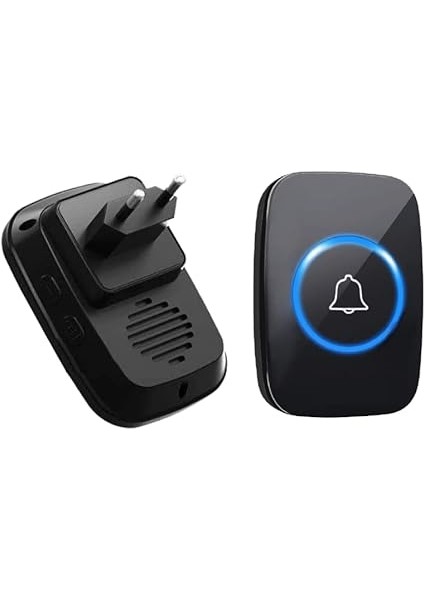 Kablosuz Kapı Zili 2 Buton 1 Alıcı LED Işıklı 300 Metre Mesafe 60 Melodi Ev Ofis Depo fiyatları