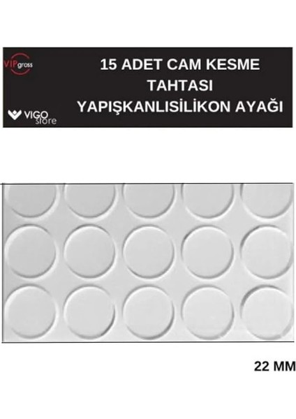 Yapışkanlı Silikon Cam Kesme Tahtası Ayağı, Ses Stoperi, Kaydırmaz Silikon Ayak 22MM fiyatları