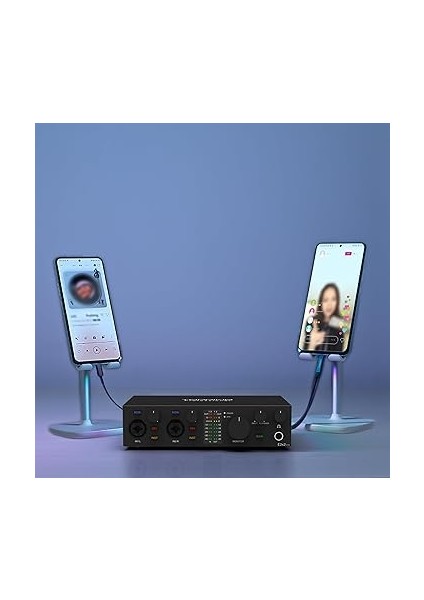 Professional E2X2 Otg | Black Yüksek Kalite Usb-C Ses Kartı: 2-Giriş/2-Çıkış 24BIT/192KHZ, 8...600OHM Arası Kulaklıklara Kadar Kullanılabilir. (Pc/mac/ios/android) fırsatları