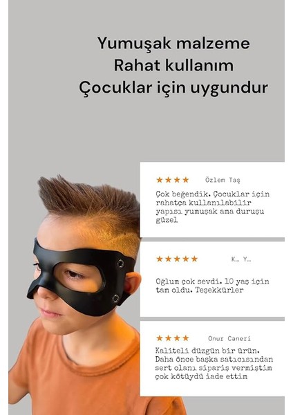Osimhen Futbolcu Maskesi Siyah Mat Esnek Çocuk Boy Maske Lastikli fiyatları