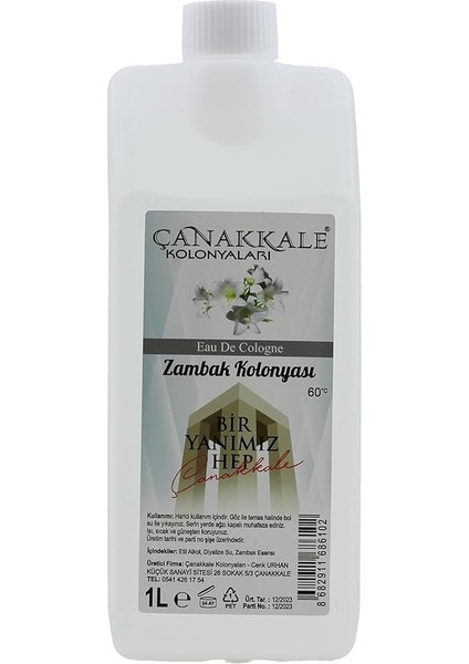 Kolonyaları Beyaz Zambak Kolonyası - 1 Litre -(Bidon) Korumalı Kapak - Yeni Model fiyatları