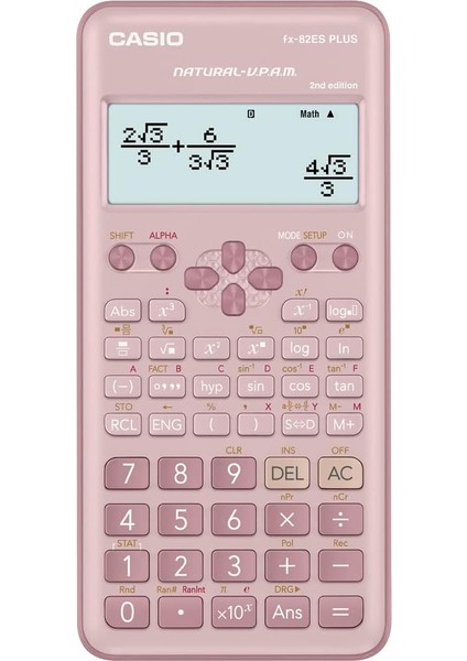 FX-82ES Plus Pembe Bilimsel Fonksiyonlu Hesap Makinesi 2.versiyon