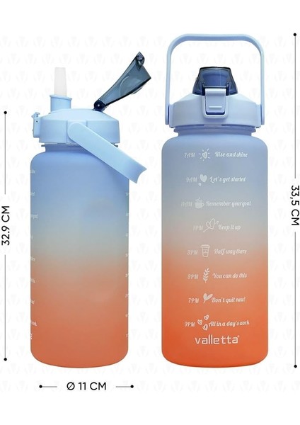 Eldorado 3lü Set Bpa Içermez Motivasyonel Su Matarası Mavi Su Matarası,su Şişesi,suluk VLT1288 indirimleri