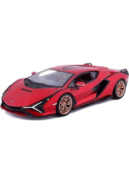 B18-21099R 1:24 Lamborghini Sıan Fkp 37 Kırmızı, Çeşitli Tasarımlar ve Renkler