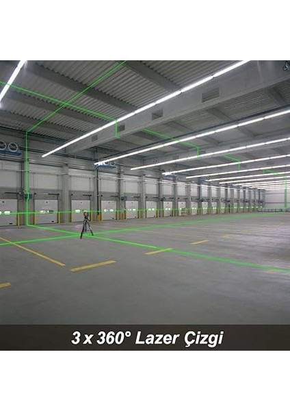 KBL34G 40 Metre Profesyonel Li-Ion Şarjlı 3X360⁰ Otomatik Hizalamalı Yeşil Çapraz Çizgi Lazer Distomat modelleri