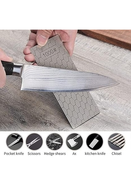 5 Adet Elmas Bileme Taşı Seti, Açılı Bıçak, Petek Yüzeyi, Bileme Plakası, Mutfak Aletleri, Dış Mekan Için, 400/600/800/1000/1200 Granülasyon indirimleri