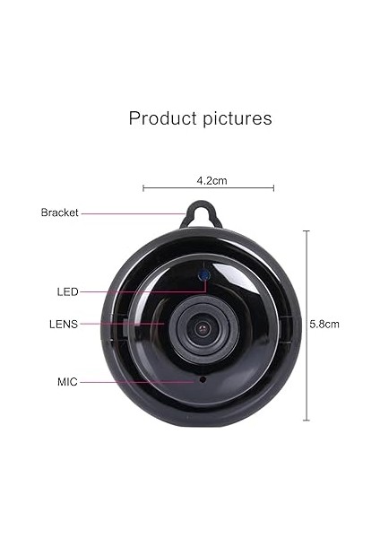 Mini Kamera Full Hd 1080P Kablosuz Güvenlik Kamerası Ip Kamera Taşınabilir Ev Kamera, Iç ve Dış Mekan Için Gece Görüş ve Alarm ile indirimleri