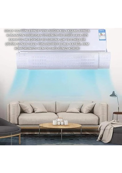 Tüm Duvar Tipi Klimalara Uyumlu Hava Yönlendirme Aparatı, Yön Ayarlı Delikli Klima Siperik fırsatları