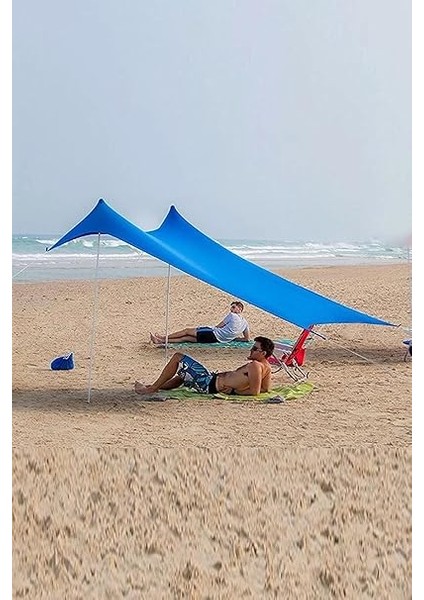 Zelt 2,3 Metre Gölgelik Tente Plaj Şemsiyesi Teras Bahçe Çardak Kamp Piknik Güneşlik Şemsiye (Mavi) fiyatları