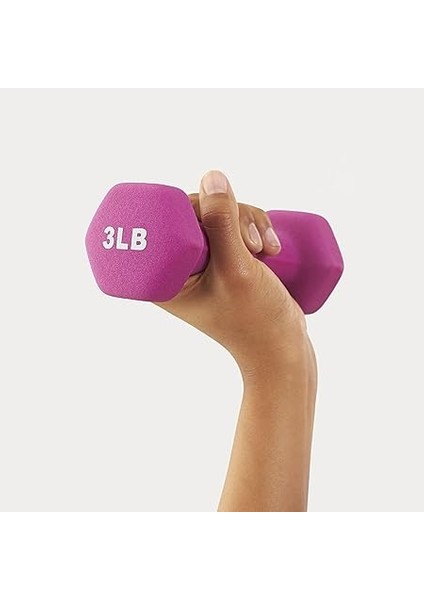 Neopren Dambıl El Ağırlıkları, 2'li Set Altıgen Kaymaz Ağırlıklar Ev Spor Salonu Yoga Pilates Egzersizi Için indirimleri