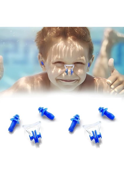 2 Takım Kulak ve Burun Tıkayıcı Havuz Seti | Silikon Yüzücü Tıkaç Seti – Burun Klipsi &amp; Kulak Tıpası | Yetişkin &amp; Çocuklar Için | Yüzme, Duş, Sörf ve Su Sporları Için | Saklama Kutulu