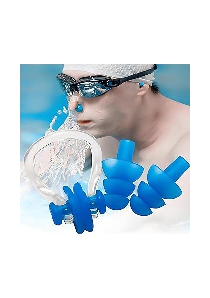 2 Takım Kulak ve Burun Tıkayıcı Havuz Seti | Silikon Yüzücü Tıkaç Seti – Burun Klipsi &amp; Kulak Tıpası | Yetişkin &amp; Çocuklar Için | Yüzme, Duş, Sörf ve Su Sporları Için | Saklama Kutulu modelleri
